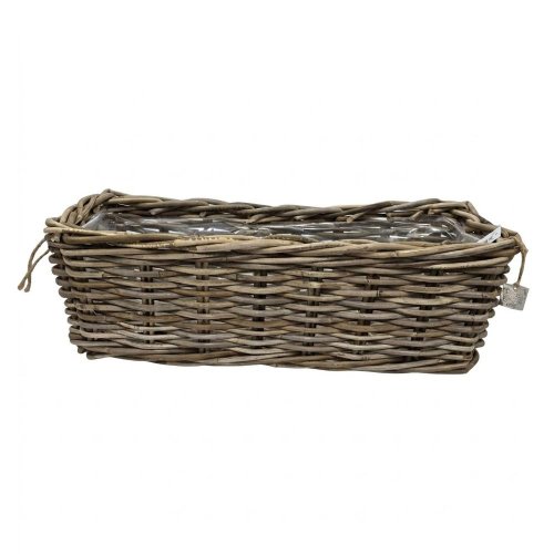 Hrantík kubu ratan sivý 60x23x20cm - Vianočné dekorácie a ozdoby