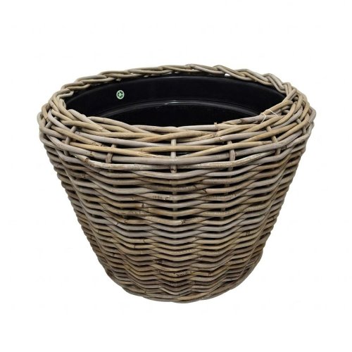 Kôš kubu ratan/plast. vklad sivý pr.65/52cm