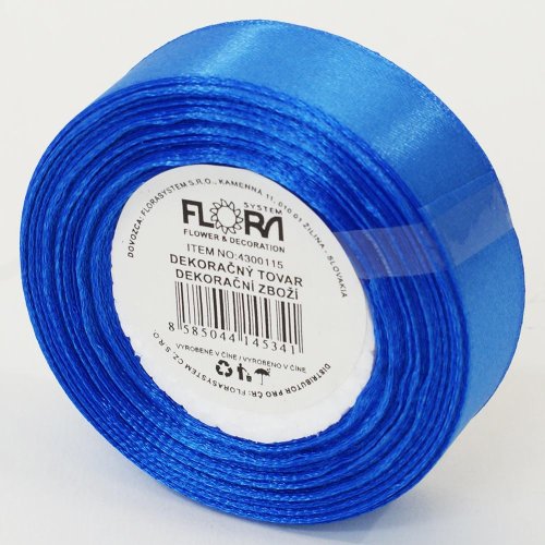 Saten stuha 20mm/15m modrá farba 121