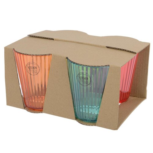 Pohár plastové sklo 8,5 /v10cm  4ass