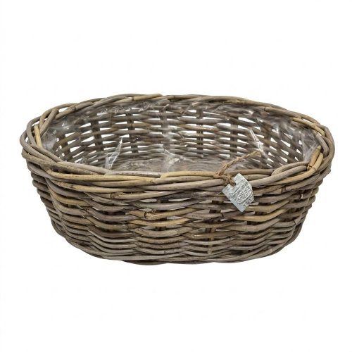 480fl/s kôš kubu ratan pr.44/34/v15cm oval sivý veľký - Vianočné dekorácie a ozdoby