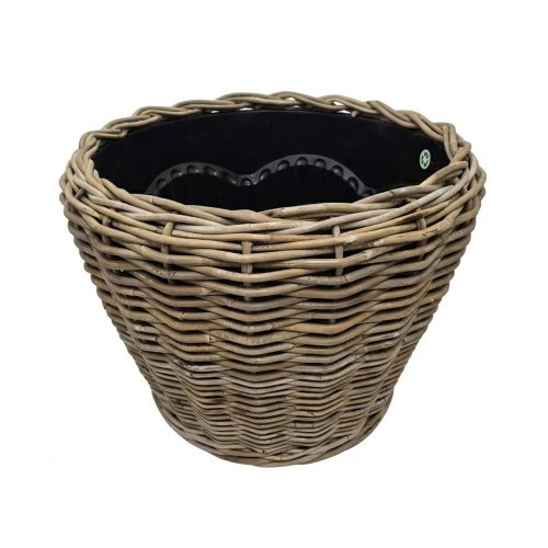 Kôš kubu ratan/plast. vklad sivý pr.52/42cm