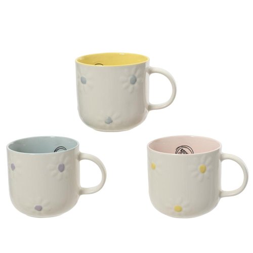 Hrnček porcel./farebná glazúra 3ass pr..9/v8,8cm