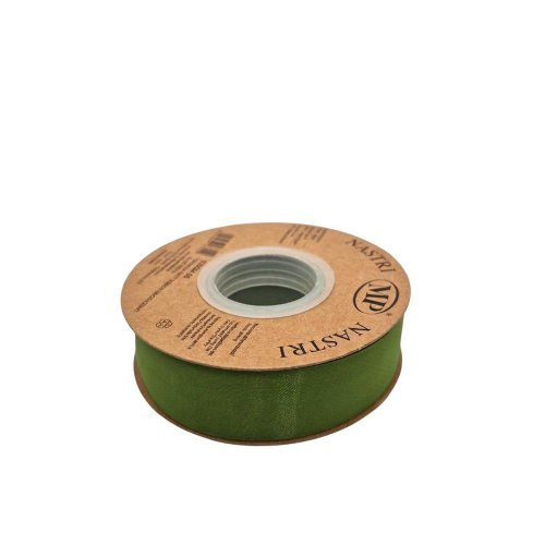 Stuha organza 2,5cm/20m oliva zelená 5392m 06
