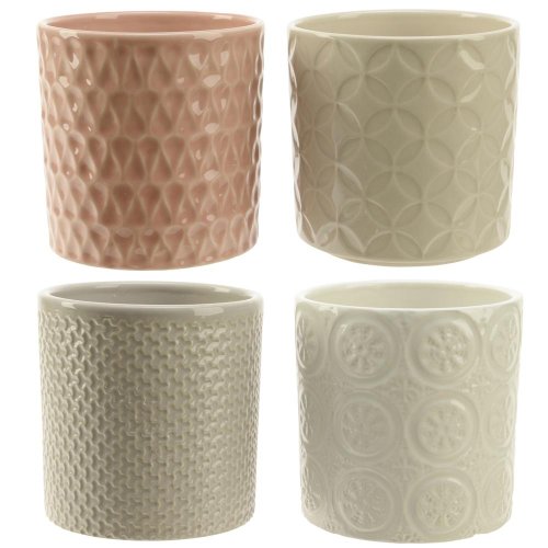 Kvetináč obal kamenina textur ass4 v13x13cm