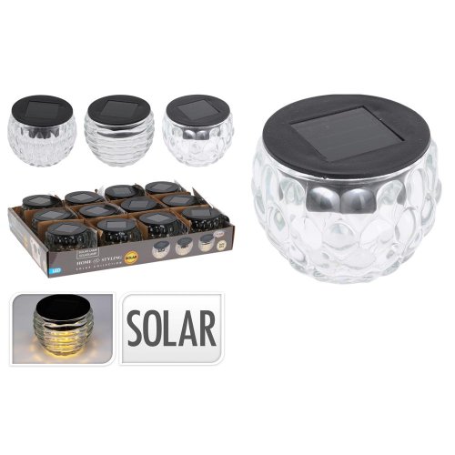 Solárne svetlo sklo dóza 3ass