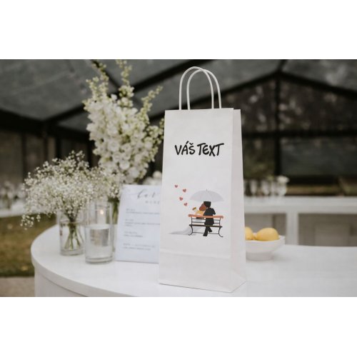 Taška na víno pre svadobných hostí