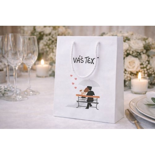 Taška na darček pre svadobných hostí