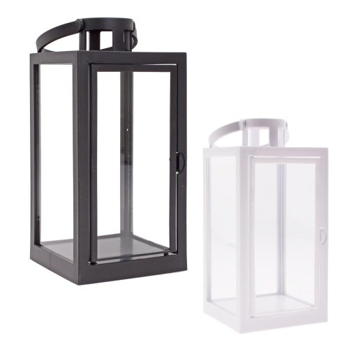 Lucerna biela,čierna la3 10x21x10 cm