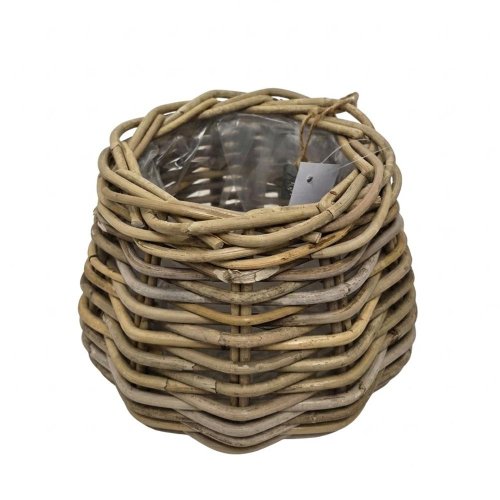 Kôš kubu ratan sivý pr.23/v24cm