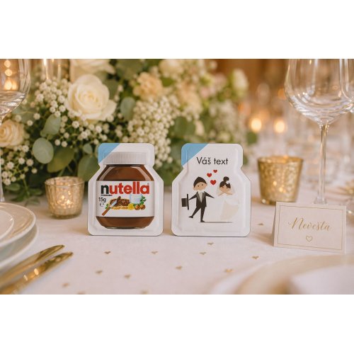 Svadobná mini Nutella v plastovom balení - Svadba