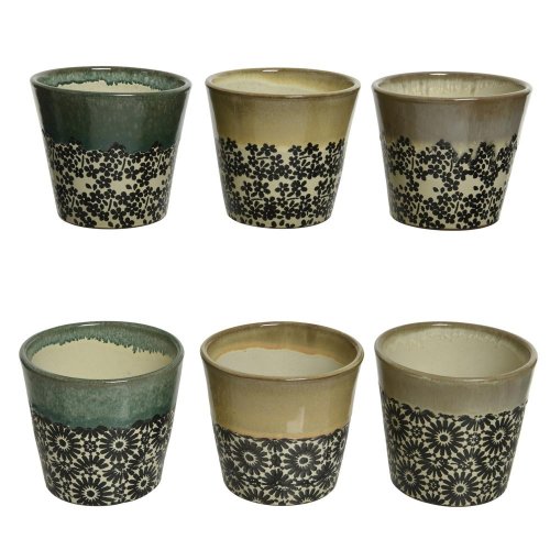 Kvetináč obal terac.ovál ass6 v12,8x14cm