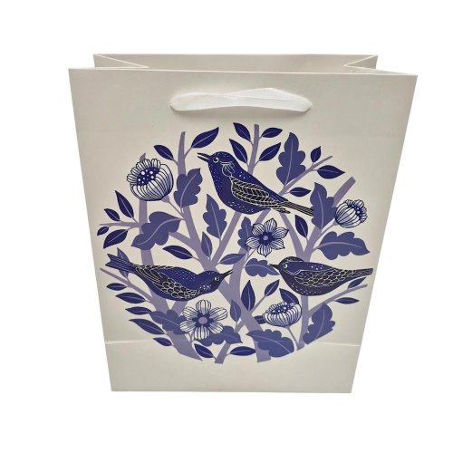 Agb1100903 taška darč. v25x20+10cm birds&blooms folk