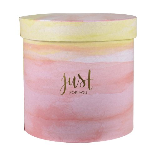 Darč.krabička just for you s/3 19,5x19cm žlto-ružová