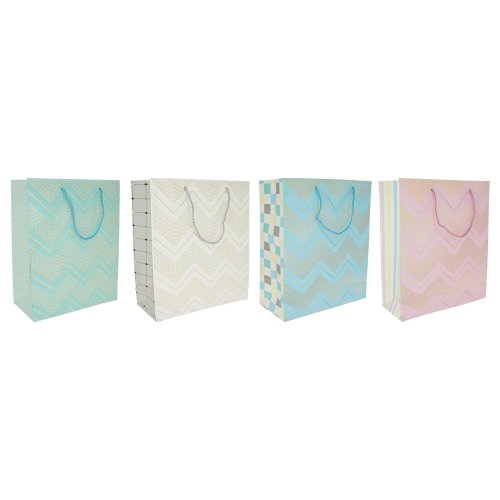 Darč.taška mix/4 cik-cak 31x40x12cm