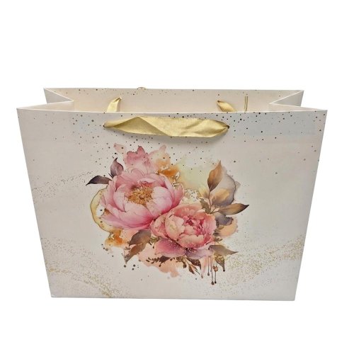 Agb1029206wk taška darč.v26,5x33,5+13cm art peony seamless