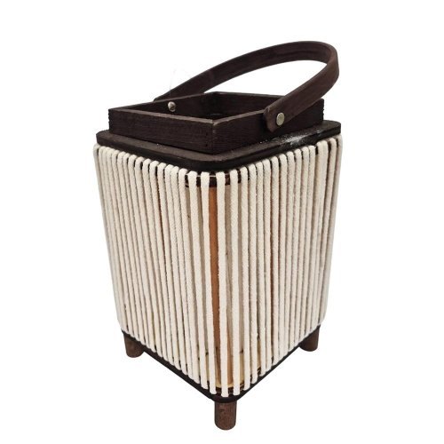 Lampáš juta/drevo 26/16cm