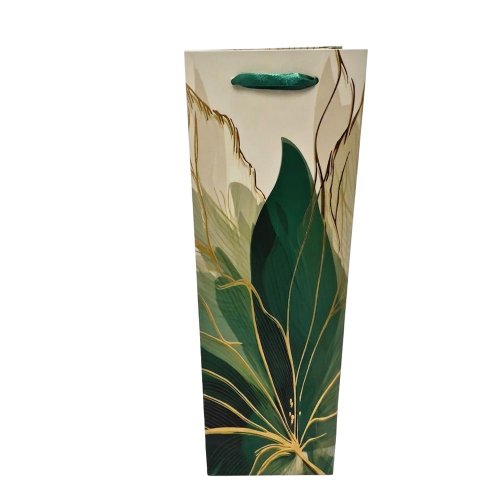 Agb1100604 taška darč. fľaša v37x12x10cm modern jungle bloom