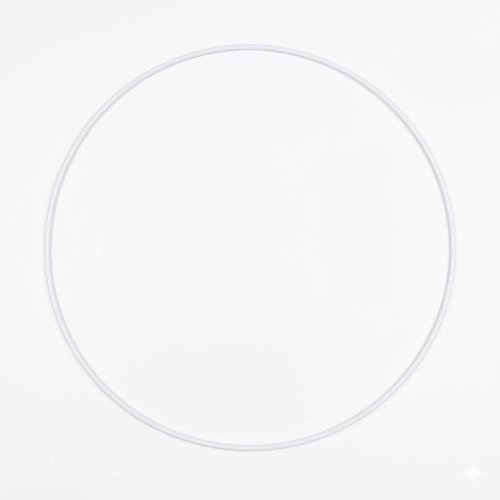 Kruh ring kov biely pr.40cm