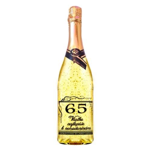 Šumivé víno so zlatom k 65. narodeninám