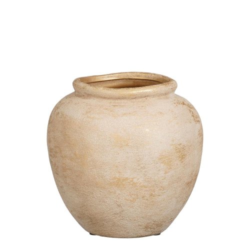 Anfora julius béžová/keramika metalická 16,5xv17cm - Vianočné dekorácie a ozdoby