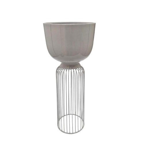 Stojan metal grigio 22,5xv56,5cm - Vianočné dekorácie