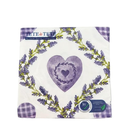 Tl128800 servítky 33x33 cm/20ks/3vrst lavender town - Aranžérsky materiál