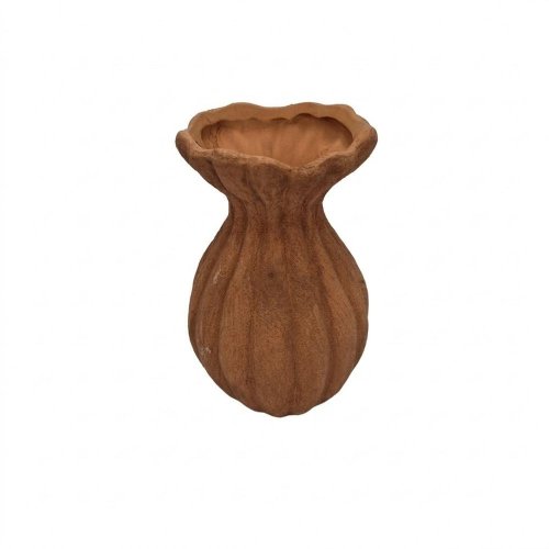 Váza hnedá v17/pr.10,5cm - Umelé kvety