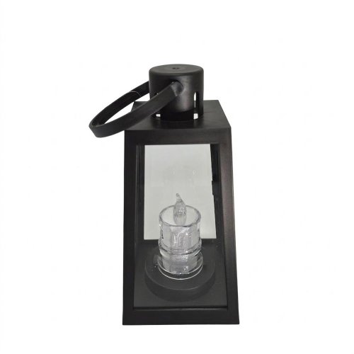 Led lucerna so sviečkou čierna 16/22/lgs-can - Vianočné dekorácie a ozdoby