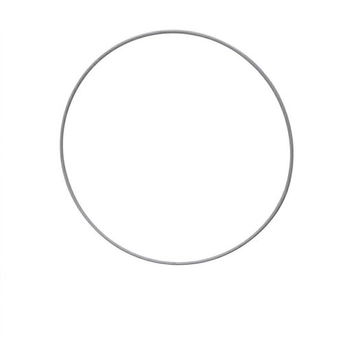 Kruh ring kov biely pr.30cm - Vianočné dekorácie a ozdoby