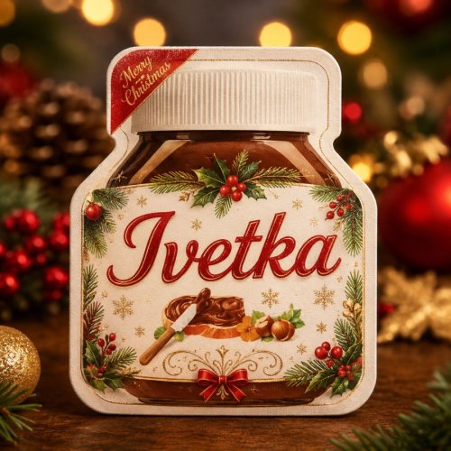 Mini Nutella na Mikuláša – Darček pre hostí s personalizovanou grafikou - Mikuláš - Vianočné gule