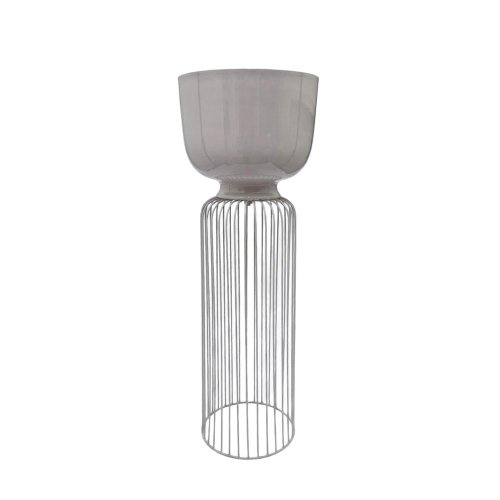 Stojan metal grigio 25,5xv73,5cm - Vianočné dekorácie