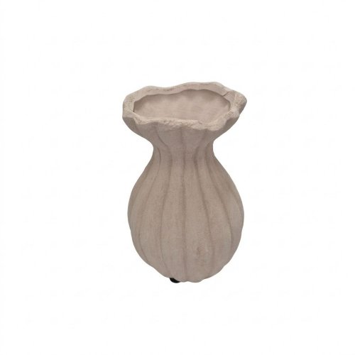 Váza biela v17/pr.10,5cm - Umelé kvety