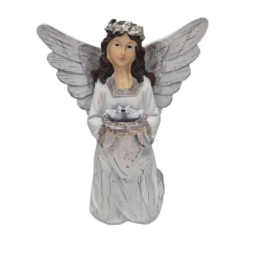 Anjel s holubicami 22x12,5x25,5cm - Vianočné dekorácie a ozdoby