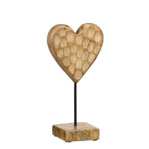 Srdce drevo stojan 100%fsc 13/7,5/v24cm