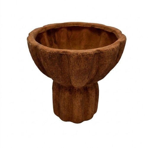 Váza hnedá v15,5/pr.15,5cm - Umelé kvety