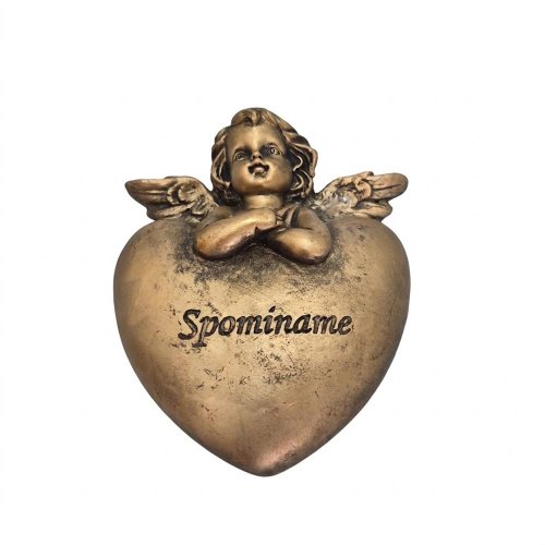 Anjel pri srdci spomíname 12x3,5x15cm - Vianočné dekorácie a ozdoby