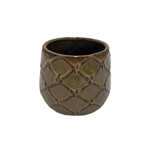 01.008.12 obal vintage tropical hnedý 12cm - Vianočné dekorácie a ozdoby