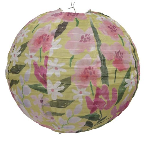 Lampión guľa kvety ruž. 25cm