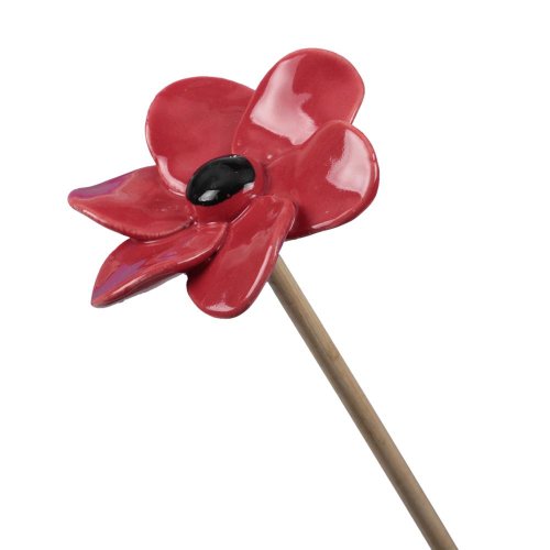 Zápich kvet keram. červ. 7cm