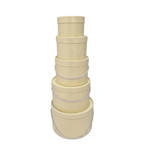 Darčeková krabička+šnúrka krém s/5 13x9-25x17cm - Aranžérsky materiál