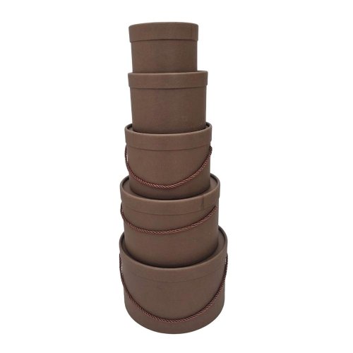 Darčeková krabička+šnúrka hnedá s/5 13x9-25x17cm - Aranžérsky materiál