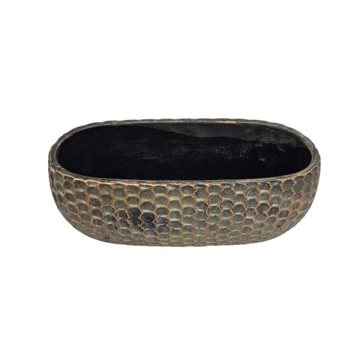 A1 obal cement zlato-zelený  28x13x11cm - Veľkonočné ozdoby