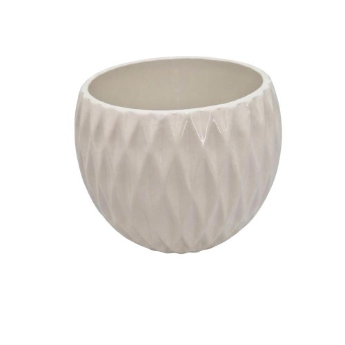 Obal guľa vzorová biela 16xv13,5cm - Umelé kvety
