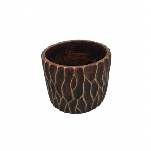 A5 obal cement hnedo-zlatá 15,5x15,5x12cm - Umelé kvety