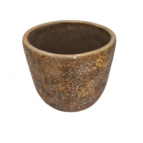 A3 obal cement zlatý 17,5x17,5x17cm - Umelé kvety