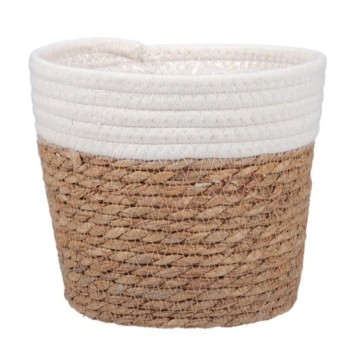 Obal ratan natur/biely 19x17,5cm