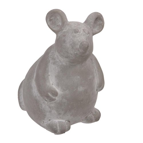 Myš sediaca cement 8x7x11cm sivá - Veľkonočné vajíčka