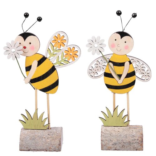 Včela s kvetom na podst. mix/2 20cm - Veľkonočné ozdoby