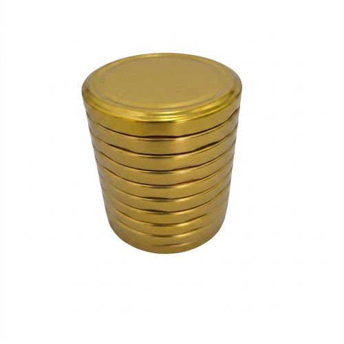 Klik veká na zeleninu, zlaté, priemer 82 mm, sada 10 ks